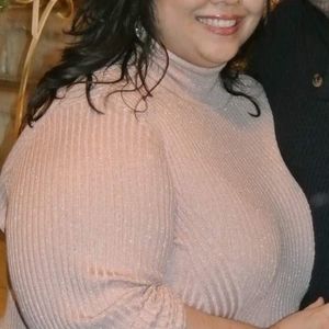 Sparkly turtleneck sweater